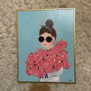 Girls room decor flower cute painting